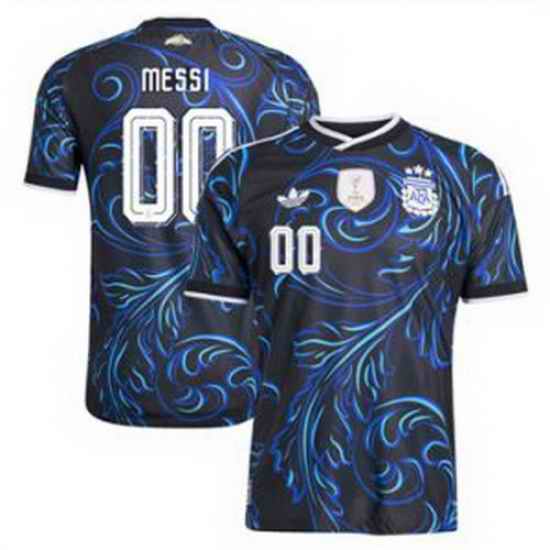 Youth 00 Custom Argentina National Team adidas 2026 Away Replica Jersey Black 1